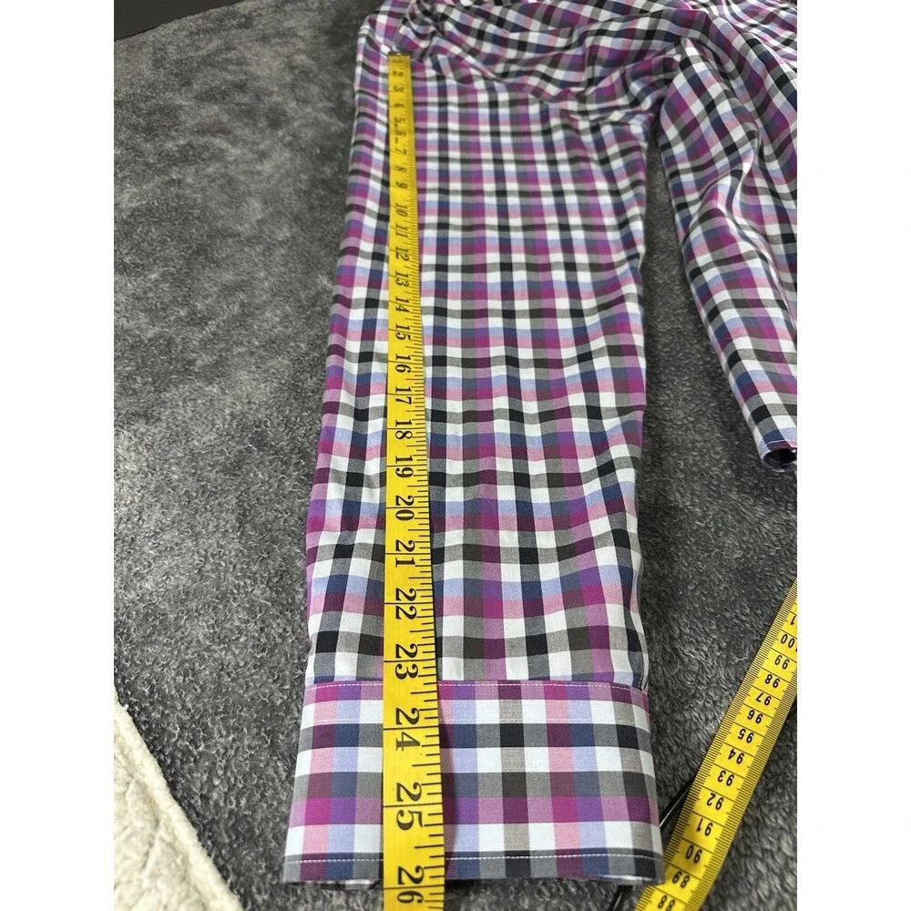 Banana Republic Purple Gingham Long Sleeve Button Up Shirt Size XL